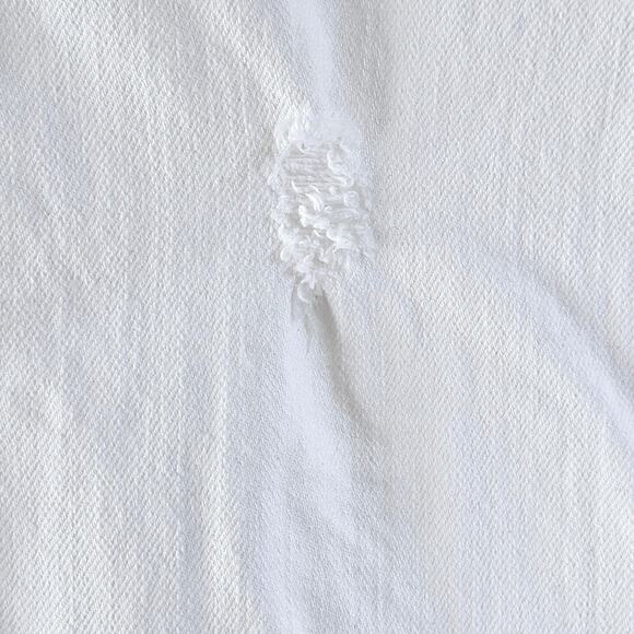 J. Crew Petite Slim Boyfriend Jean in White 29 Tall Distressed Crop Denim Summer - Picture 6 of 11